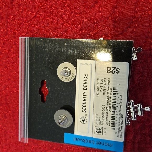 Monet Silver Tone Chandelier Drop Earrings - Picture 2 of 2